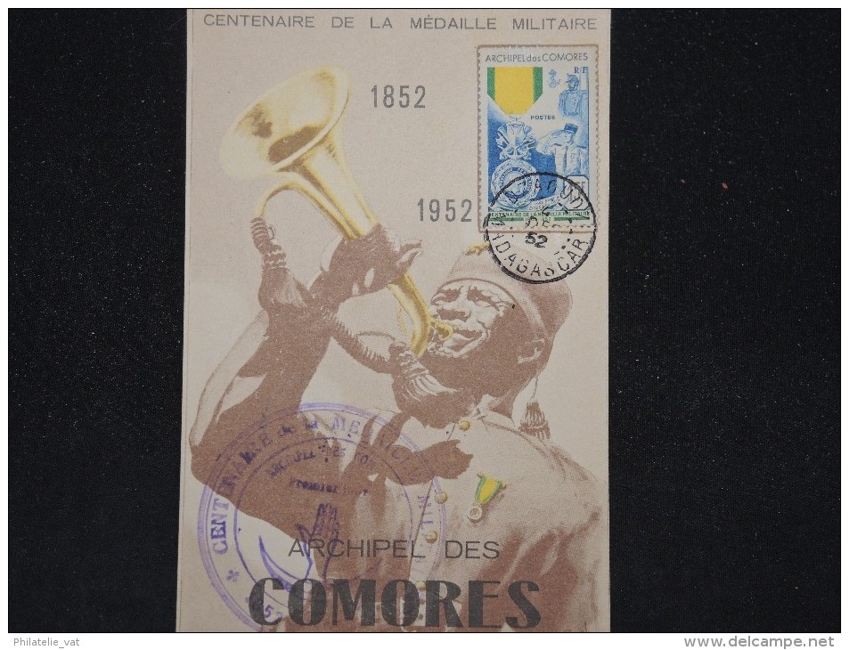 FRANCE - COMORES - Carte Maximum De La Médaille Militaire En 1952 - A Voir - Lot P11388 - Briefe U. Dokumente