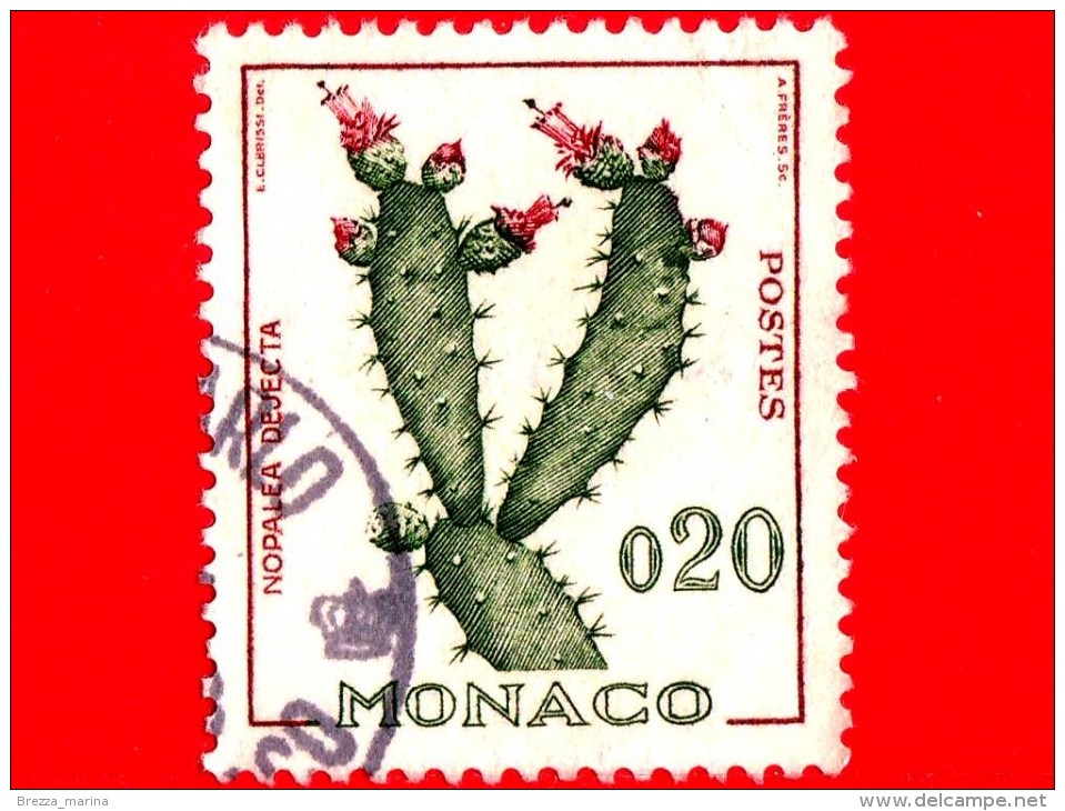 Principato Di MONACO - Usato - 1960 - Cactus - Opuntia Sp. - 0.20 - Usados