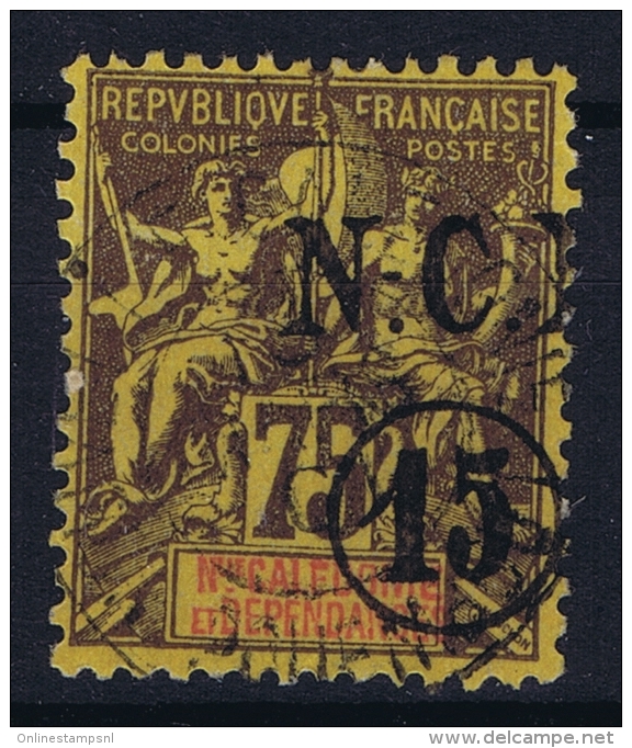 NOUVELLE CALEDONIE   Yv Nr 57 Obl Used Surcharge A Cheval - Used Stamps