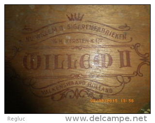 RARE BOITE CIGARES VIDE - WILLEM II - BOIS - TBE AVEC ETIQUETTES - - Sonstige & Ohne Zuordnung