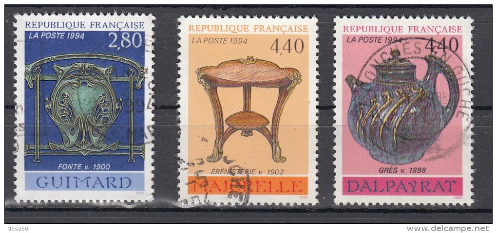 France 1994 Mi Nr 3001 - 3002 Kunst, - Gebruikt