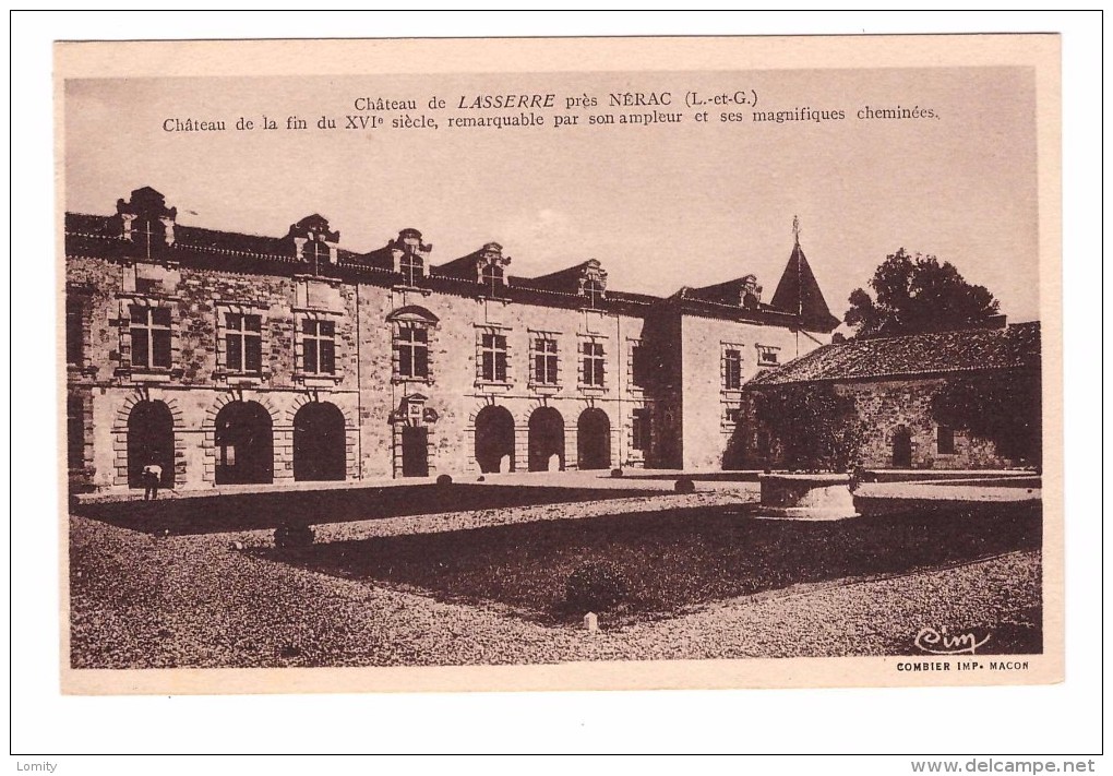 47 Chateau De Lasserre Près Nerac Chateau Fin XVIe Siecle Carte Non Voyagée - Autres & Non Classés