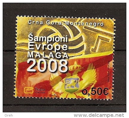 MONTENEGRO 2008 ,MI. NO. 178,SPORT MALAGA,,,,MN H, - Wasserball