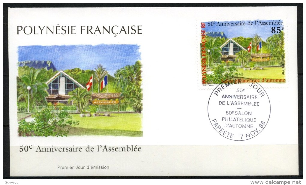 Polynésie Française - FDC - 1996 - Yvert N° 519  - 50° Anniversaire De L'Assemblée - FDC