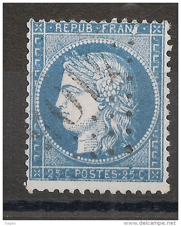 25C Cérès Type I, 148 A2, état ? Marqué 6°, BANDE GRANDE CASSURE. 3 SCANS. T 2 - 1871-1875 Ceres