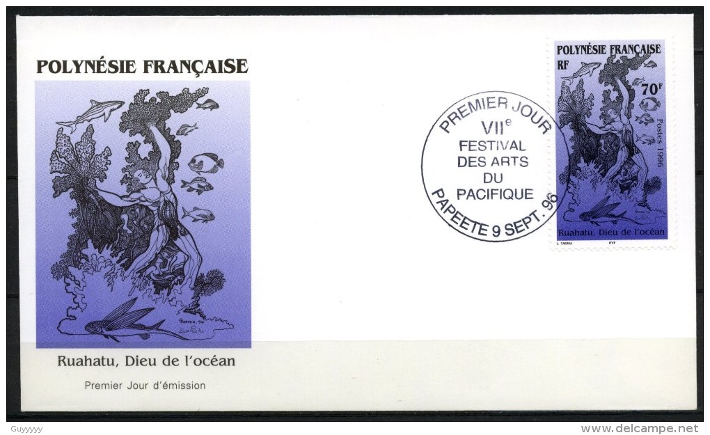 Polynésie Française - FDC - 1996 - Yvert N° 517  - 7° Festival Des Arts Du Pacifique - FDC