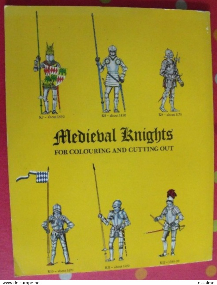 12 Medieval Knights. Cut-out Model. Découpage Armure Chevalier Moyen-age - Actividades /libros Para Colorear