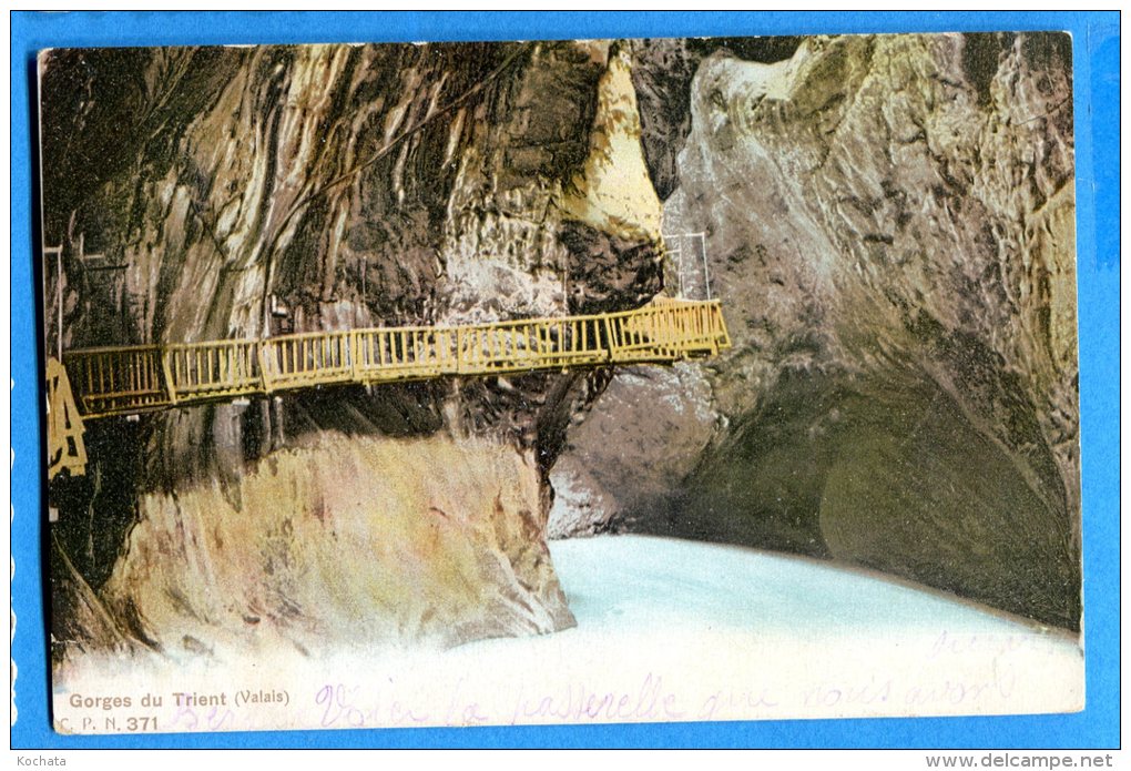 GG636, Gorges Du Trient, 371 , Précurseur, Circulée 1920 - Trient