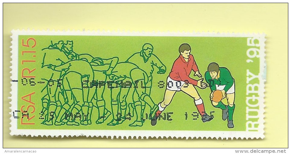 TIMBRES - STAMPS - AFRIQUE DU SUD / SOUTH AFRICA - RUGBY - 1995 - TIMBRE OBLITÉRE - Lettres & Documents