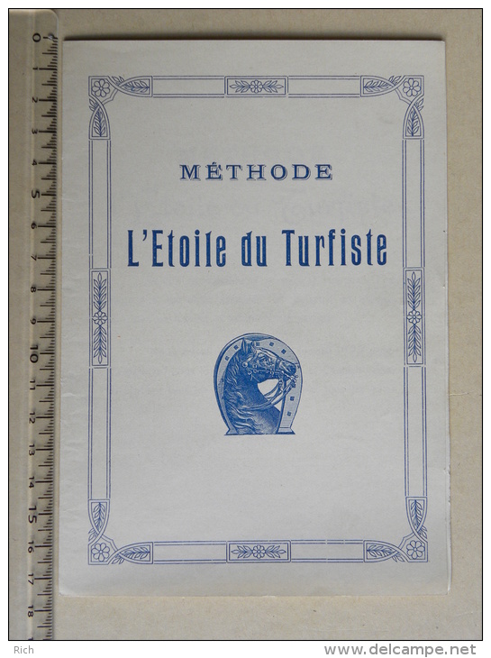 Livret Méthode "Stella"  Courses plates et Courses à Obstacles et Méthode l'Etoile du Turfiste (lot)