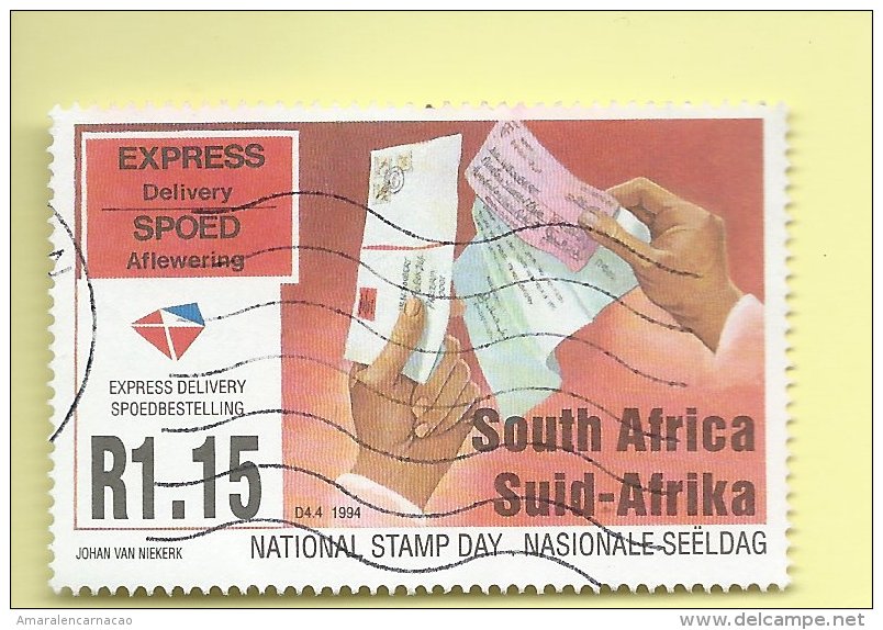 TIMBRES - STAMPS - AFRIQUE DU SUD / SOUTH AFRICA - JOURNÉE NATIONAL DU TIMBRE - TIMBRE OBLITÉRE - Lettres & Documents