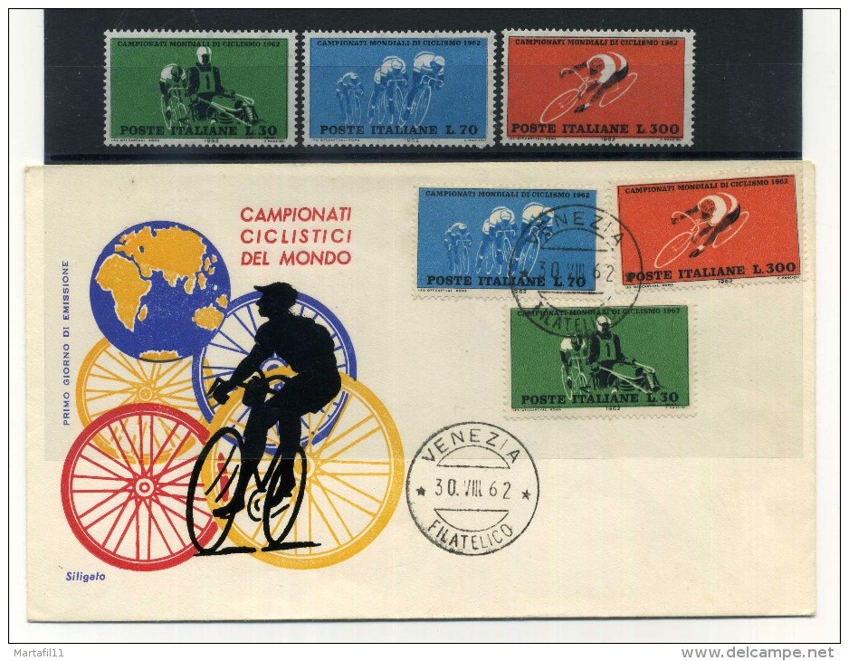 1962 ITALIA REPUBBLICA SERIE COMPLETA ** + FDC - 1961-70: Mint/hinged