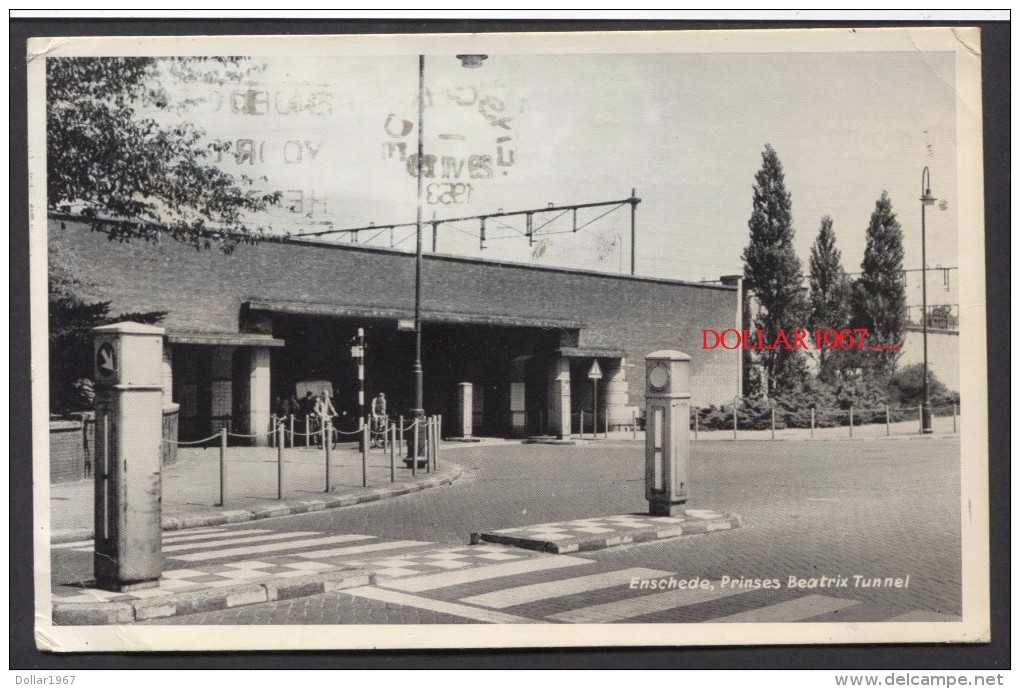 Enschede - Prinses Beatrix Tunnel 29-3-1958     -See The 2  Scans For Condition. ( Originalscan !!! ) - Enschede