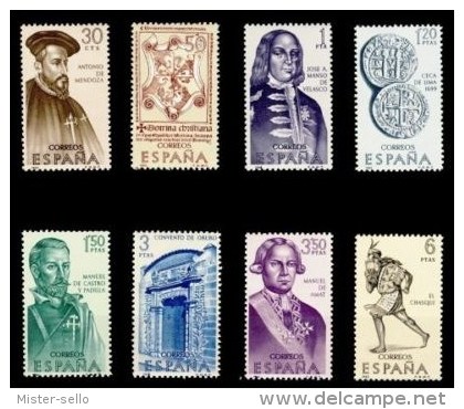 ESPAÑA 1966. FORJADORES. EDIFIL Nº 1750-57. NUEVO - MNH ** - Unused Stamps