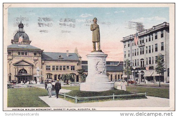 Patrick Walsh Monument Barrett Plaza Augusta Georgia 1918 - Augusta