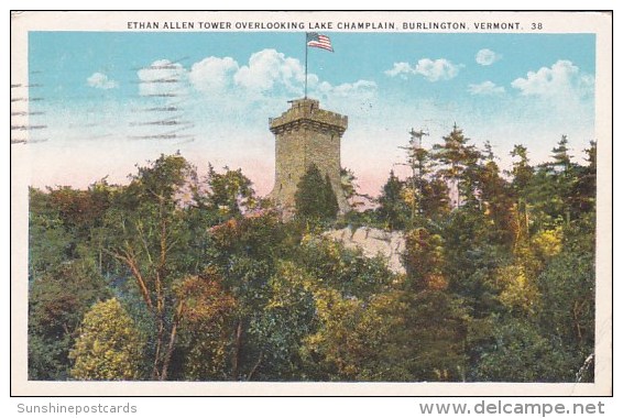 Ethan Allen Tower Overlooking Lake Champlain Burlington Vermont 1925 - Burlington