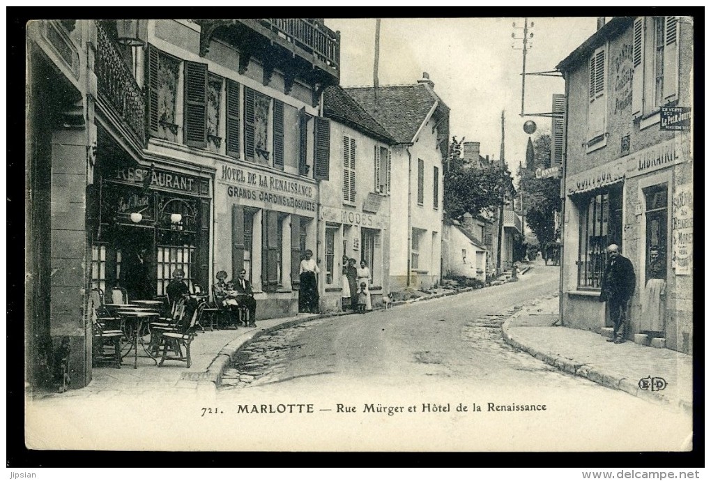 Cpa Du 77  Marlotte -- Rue Mürger Et Hôtel De La Renaissance     OCT32 - Autres & Non Classés