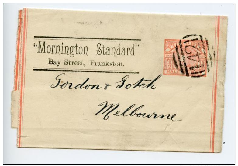 Australia Victoria Newspaper Wrapper C1895 Mornington Standard (E782) - Covers & Documents