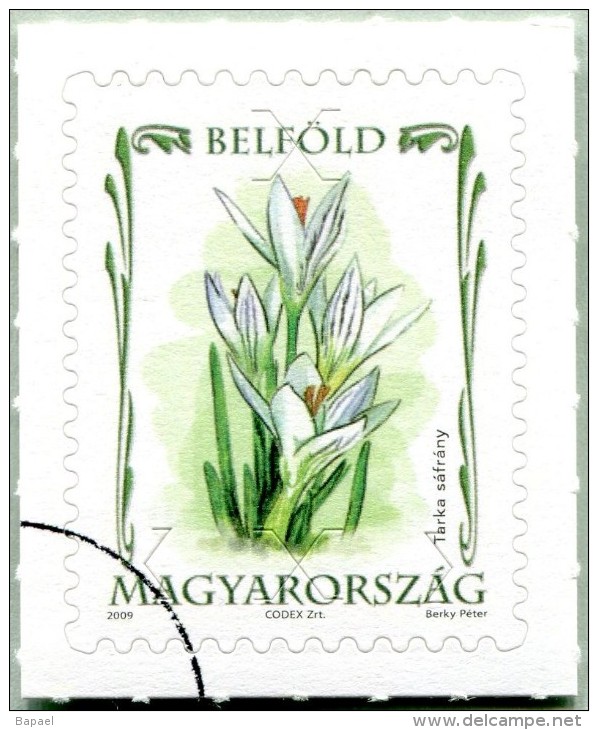 N° YT 4300 De 2009 - Hongrie - Autoadhésif (O - Oblitéré - Gomme D'Origine) - Crocus - Ensayos & Reimpresiones