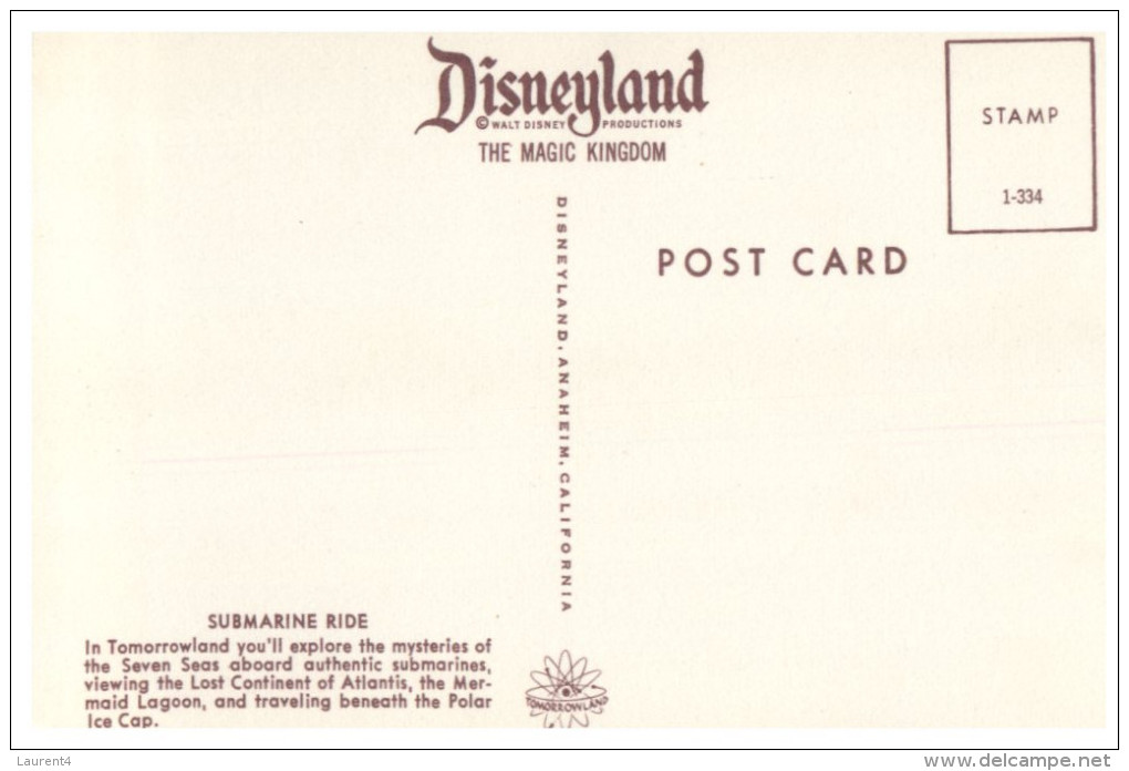 (351) USA - Disneyland Tomorrow Land Seawolf Submarine And Monorail - Disneyland