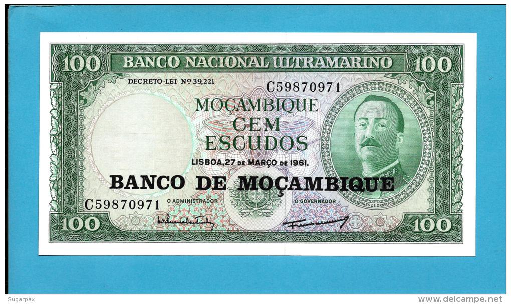 MOZAMBIQUE - 100 ESCUDOS - ND (1976 - Old Date 27.03.1961 ) - UNC - P 117 - AIRES DE ORNELAS - PORTUGAL - Mozambique