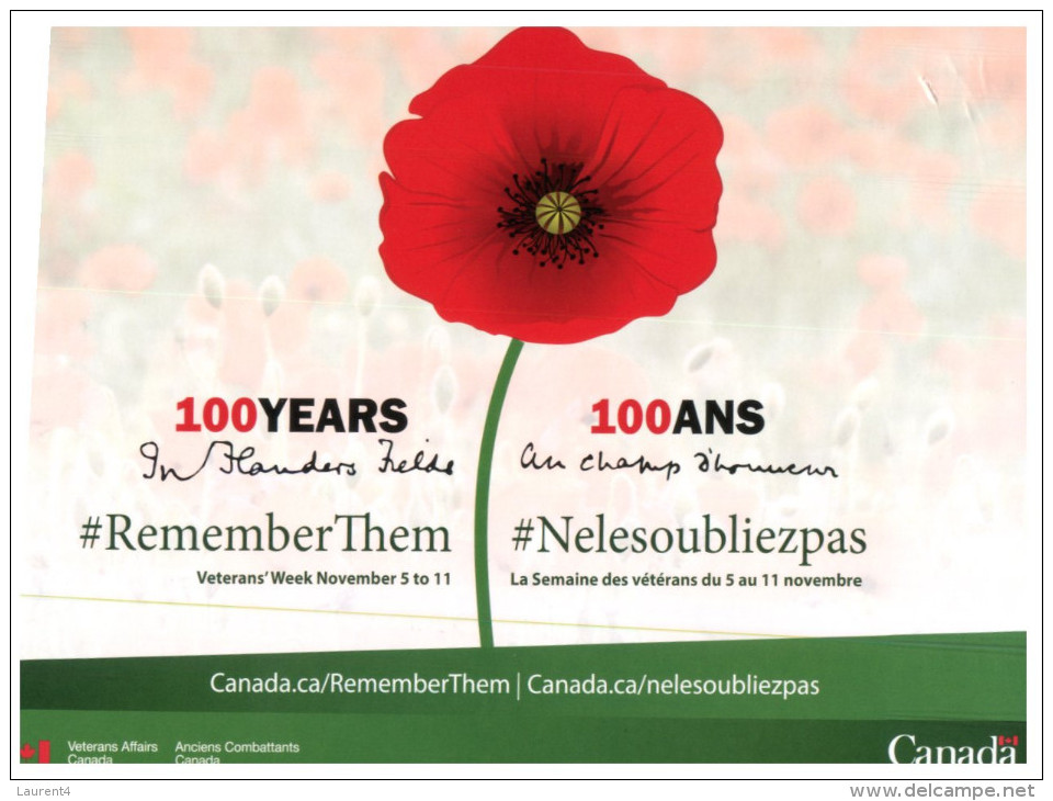 (444) Canada - WWI Centenary - Poppies - Weltkrieg 1914-18