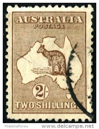 0006 - Australia Kangaroo 2 Shillings Filigrana III - Used Stamps