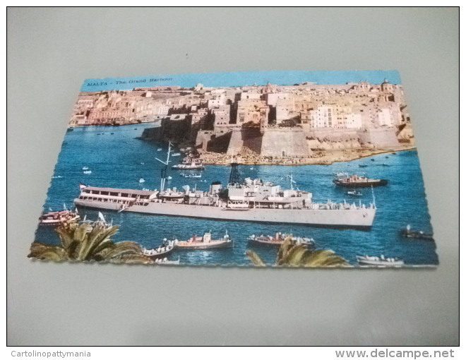 NAVE SHIP GUERRA  MALTA THE GRAND HARBOUR - Guerra