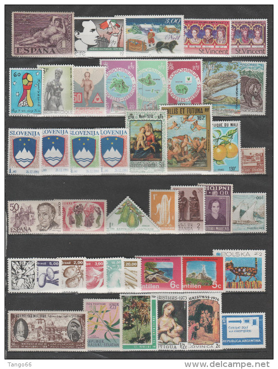 MONDE: LOT DE 80 TIMB. NEUFS  (2 SCAN) - Vrac (max 999 Timbres)