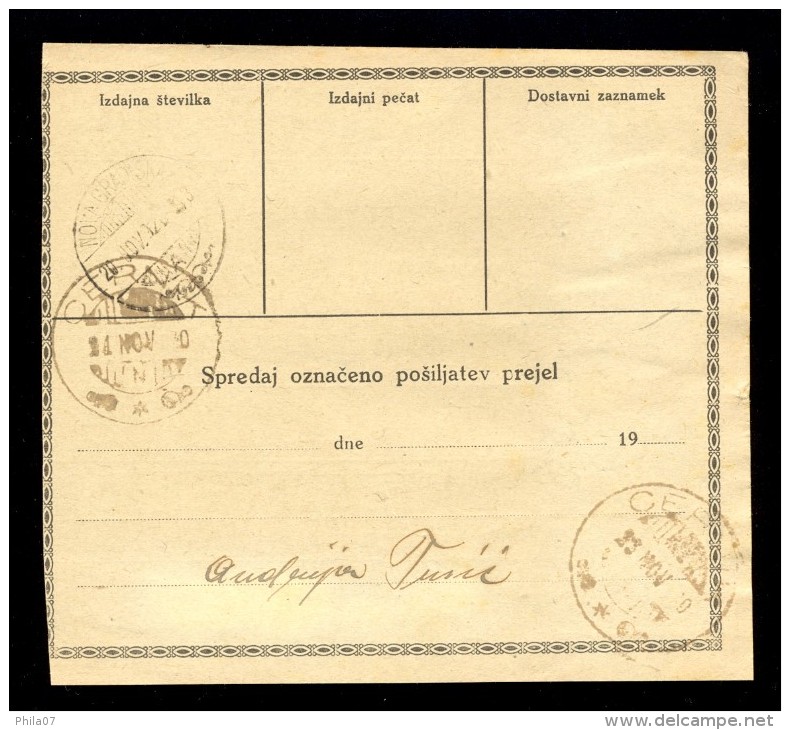 Yugoslavia - Slovenia - Package Card For Packages, Chain Breakers (verigari) - Autres & Non Classés