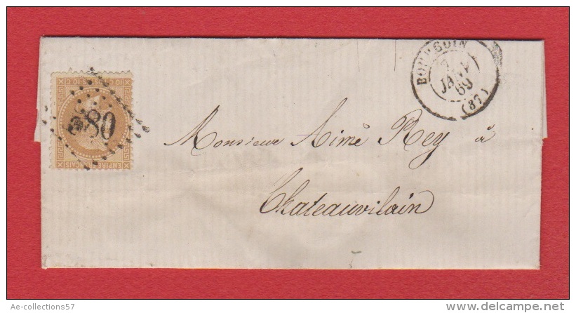 Lettre  //  De Bourgoin //  Pour Châteauvilain // 7 Janvier 1869 - 1849-1876: Période Classique