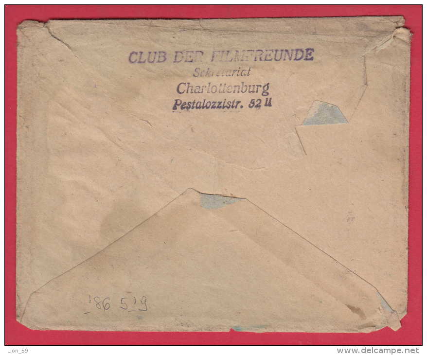 186519 / 8.4.1921 - 15 Pf. CHARLOTTENBURG  - CLUB DER FILMFREUNDE , Germany Deutschland Allemagne Germania - Briefe U. Dokumente