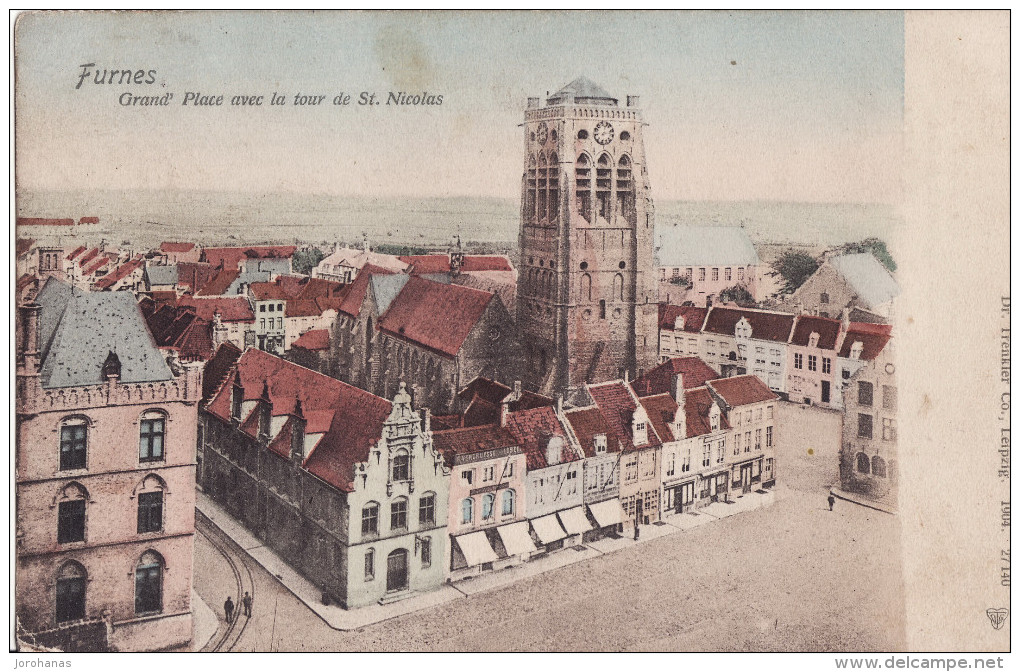 Veurne - Furnes - Grand'Place Avec La Tour De St Nicolas - Markt En Sint-Niklaaskerk - Dr Trenkler 1904 - 27140 - Veurne