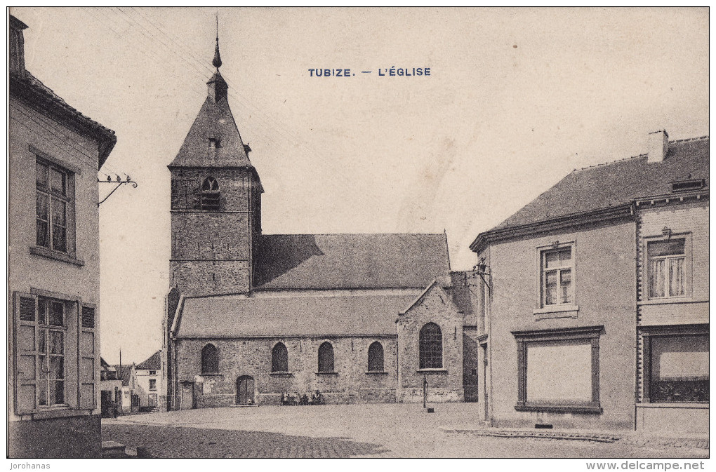 Tubize - L'Eglise -  Tubeke - De Kerk - Edit Grand Bazar Tubize - 1906 - Tubize