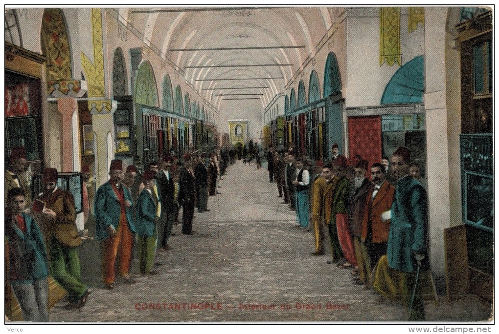 Carte Postale Ancienne De : CONSTANTINOPE-Intérieur Du Grand Bazar - Turchia