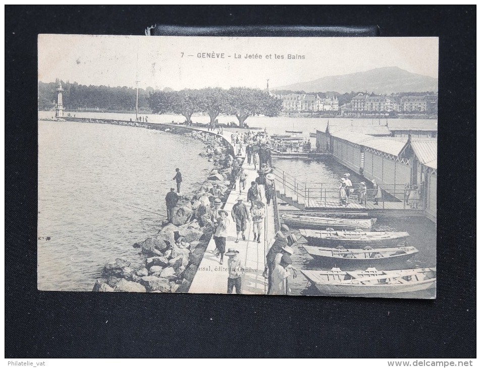 SUISSE - Genève - Cp " La Jetée Et Les Bains "- A Voir - Lot N° 9868 - Genève