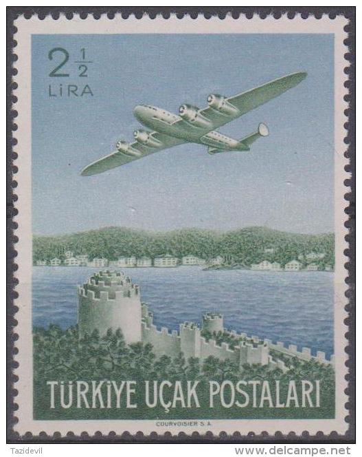 TURKEY - 1950 Airmail - Plane. Scott C18. Superb MNH ** - Luftpost