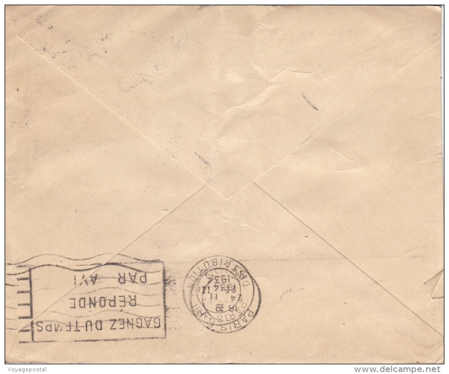 Lettre Helsinki Finlande Pour La France 1934 Bel Affranchissement - Briefe U. Dokumente