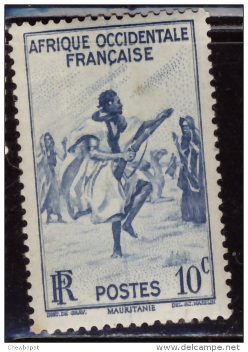 Afrique Occidentale AOF A.O.F. - Neuf - Y&T 1947 N° 24 Danse Des Fusils Dans Le Trarza 10c Bleu - Neufs