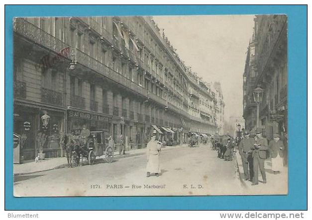 CPA 1171 Animée Comerces Rue Marboeuf PARIS VIIIème - Editeur E.L.D - Paris (08)