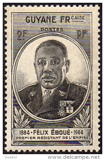 Détail De La Série - Gouverneur - Général Félix Eboué * Guyane N° 180. - 1945 Gouverneur-Général Félix Éboué