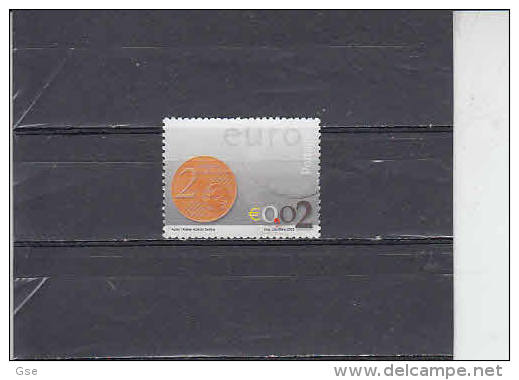 PORTOGALLO  2002 - Unificato  2541 - Moneta - Euro - Used Stamps