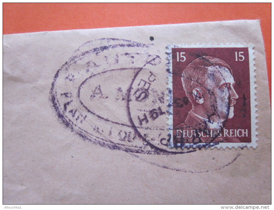 1943 WW2 CAD DE GAP RP TIMBRE Hitler Deutsche Reich IIIé Allemagne Pr CLUZES 04160 Code Postal Aprés Guerre BIDOUILLAGE - Lettres & Documents