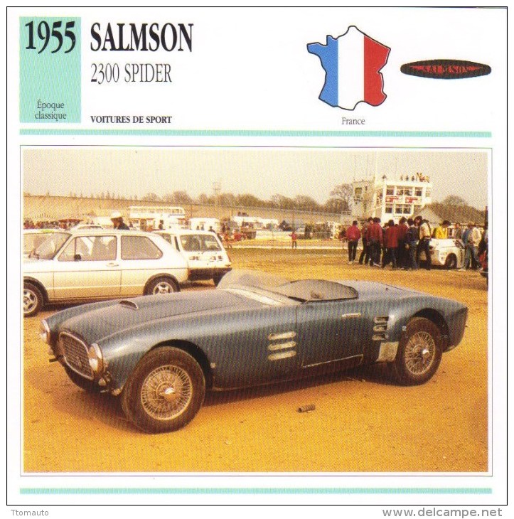 Salmson 2300 Spider   -  1955  -  Fiche Technique Automobile (Francaise) - Voitures