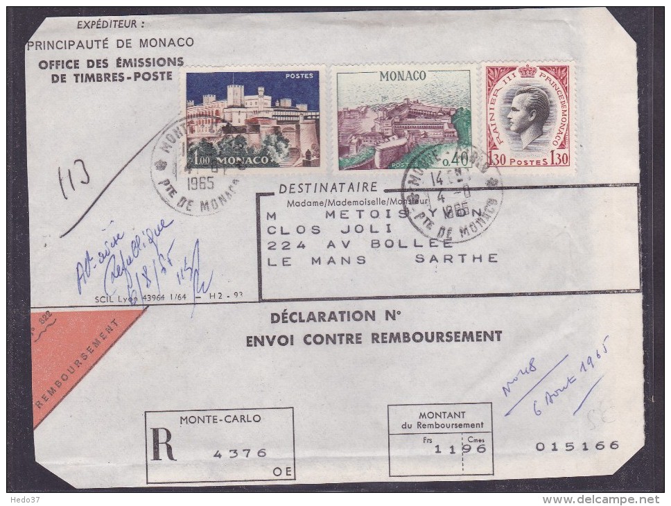 Monaco - Lettre - Postmarks