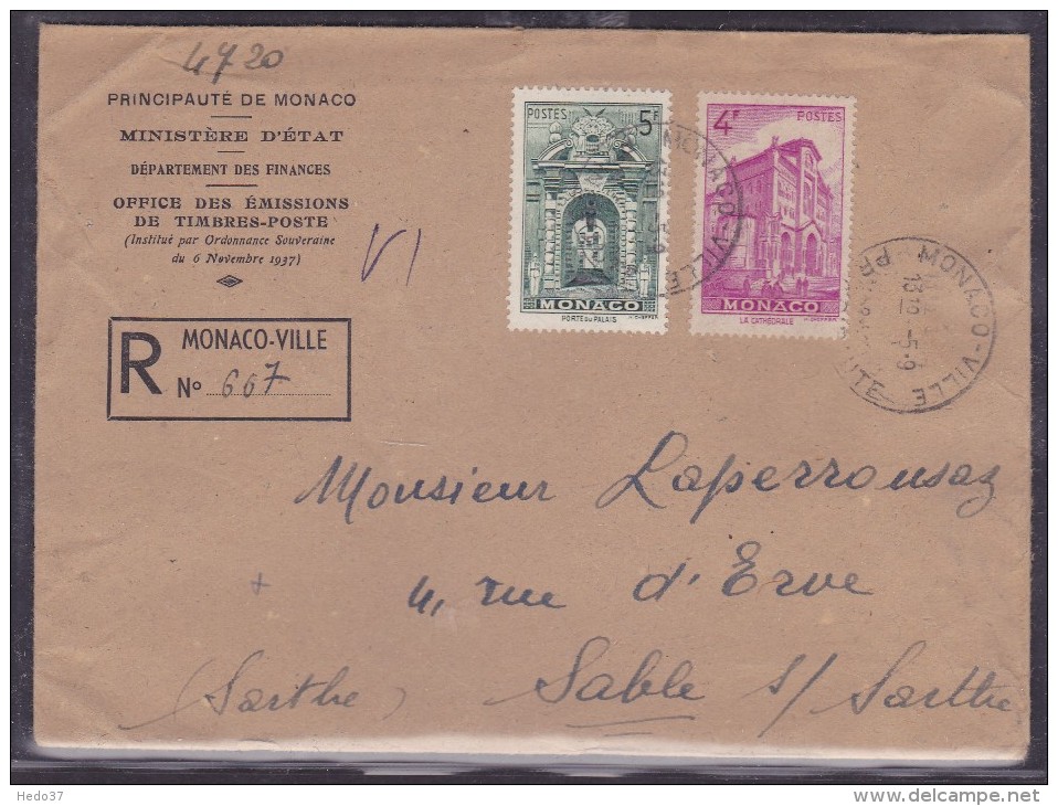 Monaco - Lettre - Marcophilie