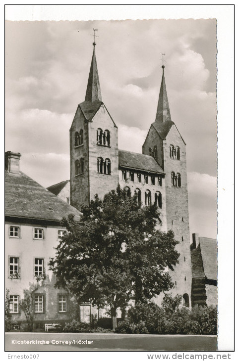 Deutschland, PK/CP, Klosterkirche Corvey/Höxter, Ungebraucht, - Siehe Scan *) - Hoexter