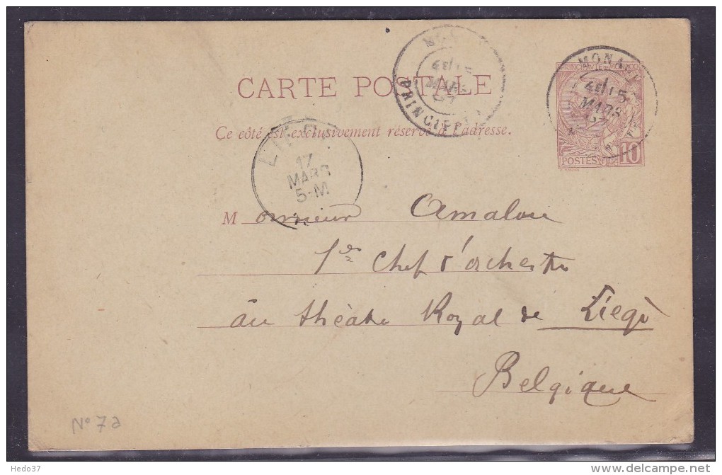 Monaco - Lettre - Marcophilie