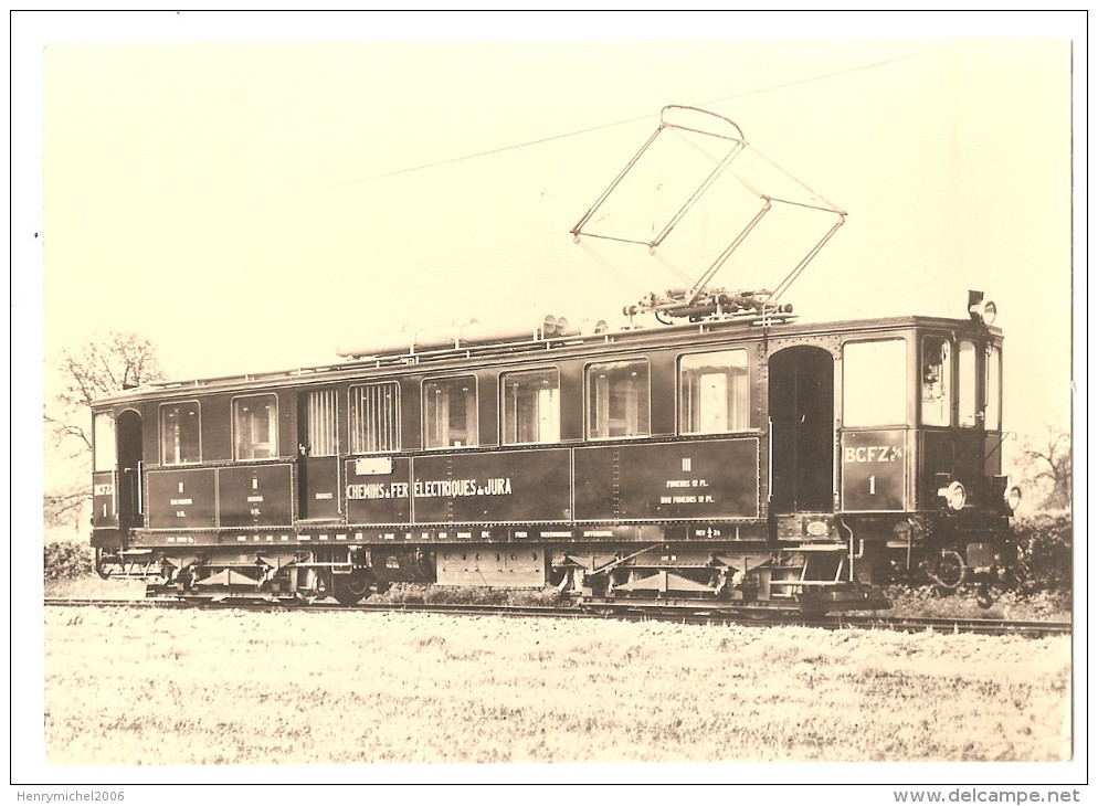 Suisse Ju  - Train Livré Pour Les Chemins De Electriques Du Jura En 1924 Cpm Photo Ancienne Tirée En Carte Postale - Autres & Non Classés