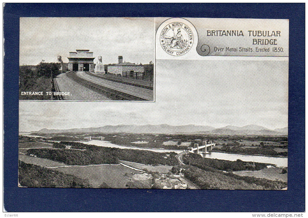 Le Pont Britannia Est L'un Des Deux Ponts Qui Relient L'île D'Ynys Môn Ou Anglesey, à La Terre Ferme Du Pays De Galles, - Anglesey